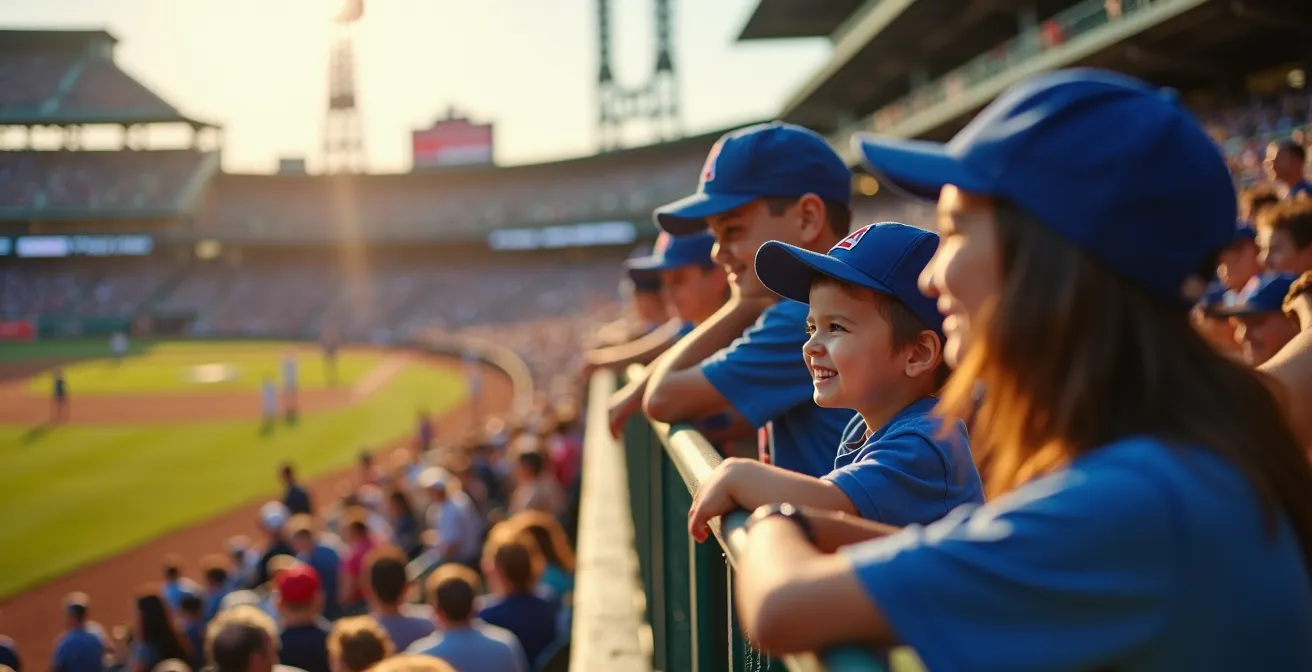 Families enjoying the outfield district at a Blue Jays game in the Rogers Centre
