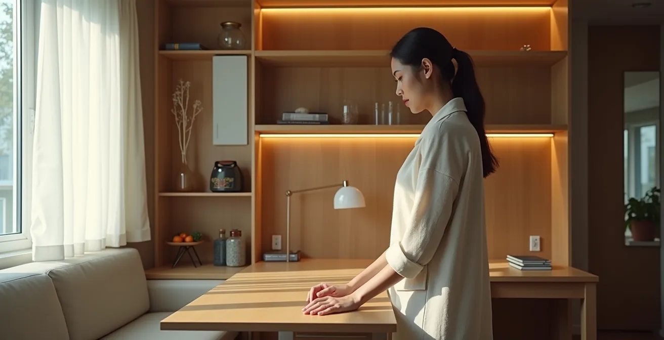 Space-efficient design in a 600 square foot Toronto condo