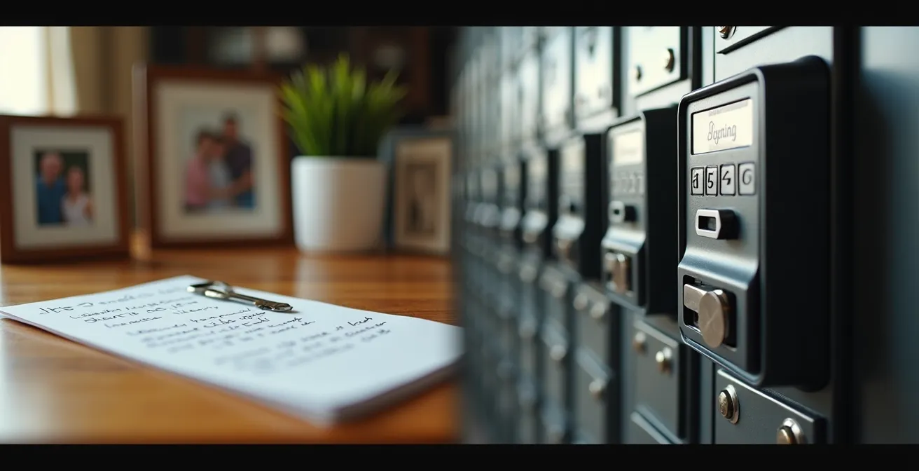 Split scene showing the contrast between a personal host interaction and an automated rental system.